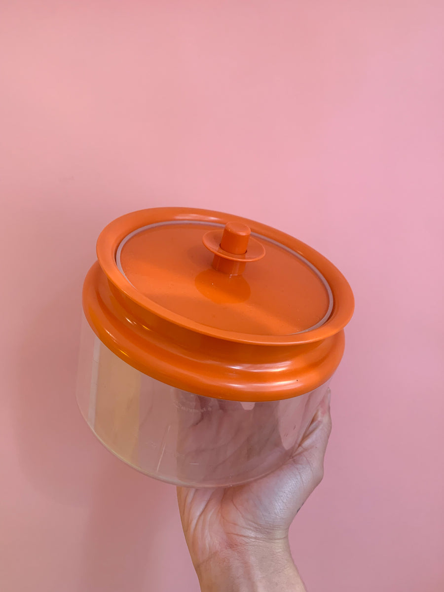 Boîte Tupperware Vintage – 650 Ml – Couvercle Orange – état Fonctionnel