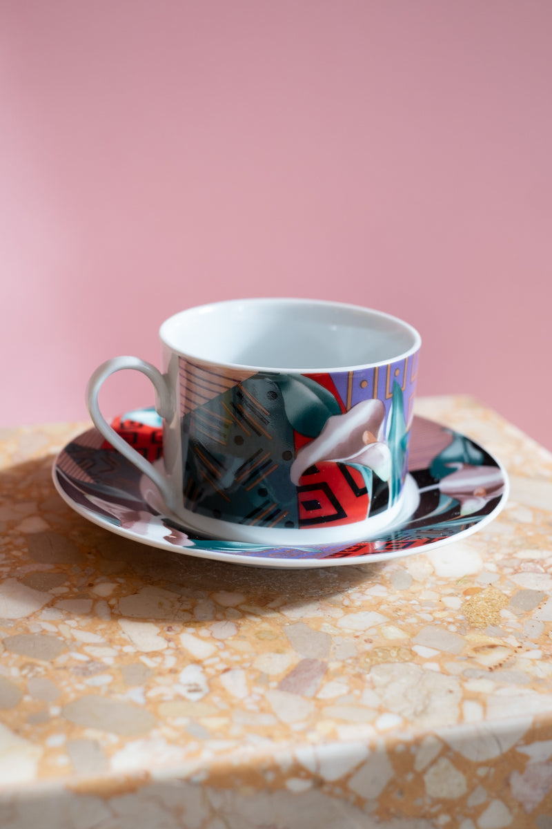 art deco coffee cups and saucers Vintage 80's Art Deco Revival Cups and Saucers – The Apartment TO
