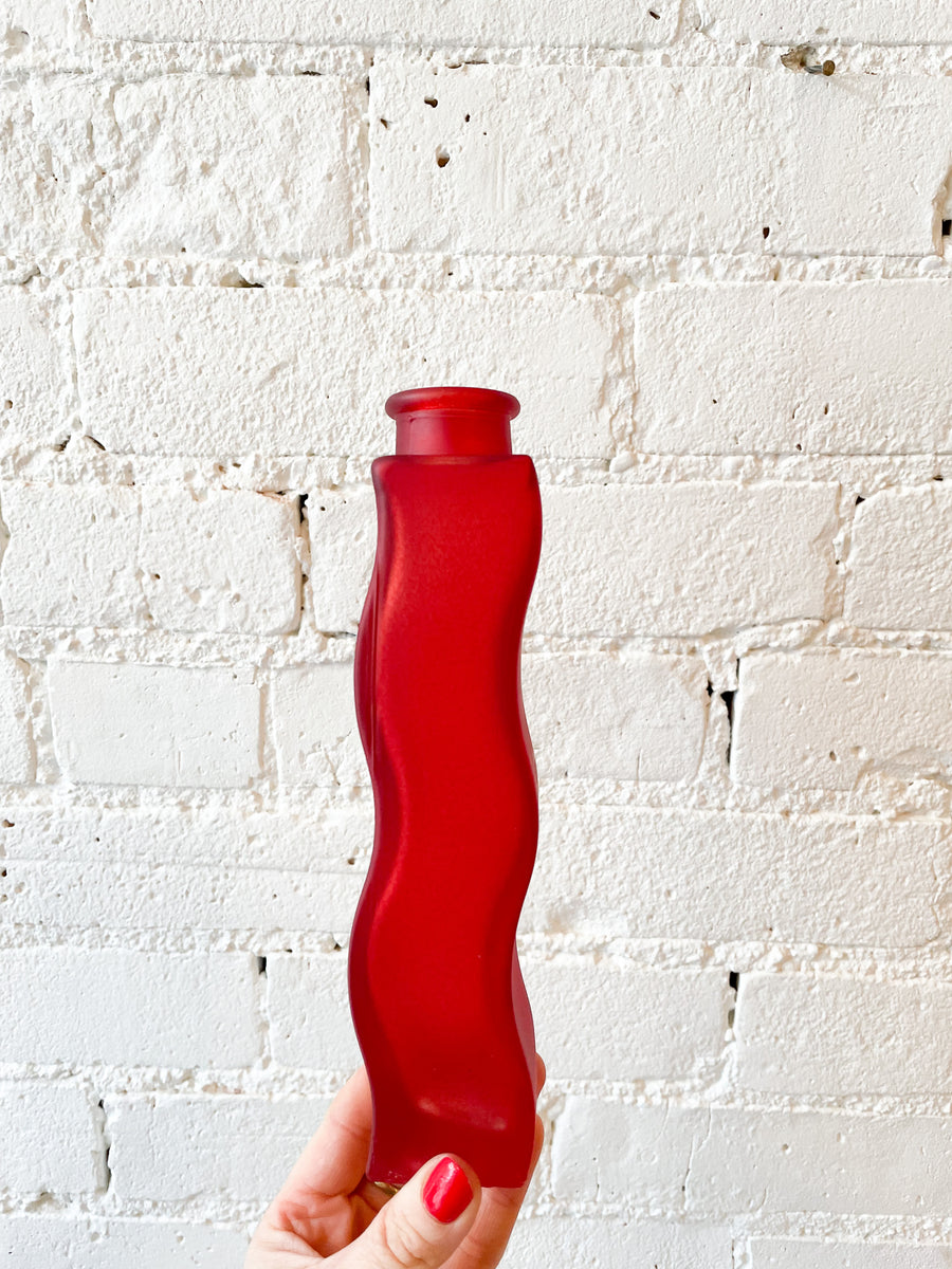 Vintage IKEA Frosted Squiggle Vase - Main Image