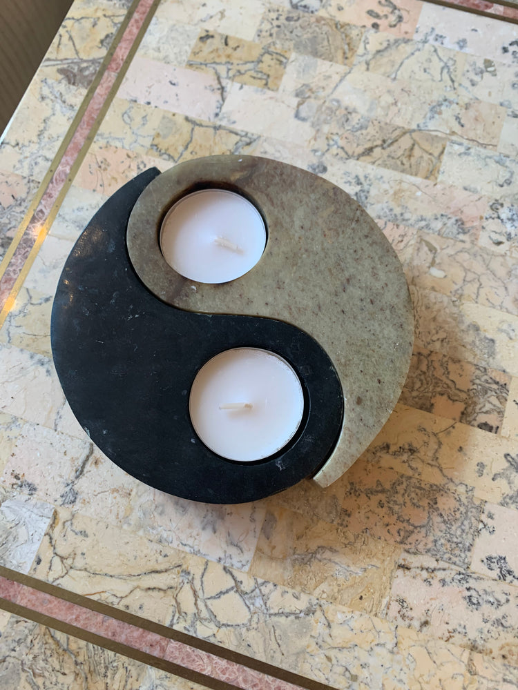 Vintage Stone Yin and Yang Tealight Holders