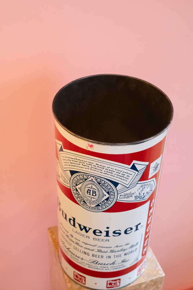 Vintage Budweiser Trash Bin