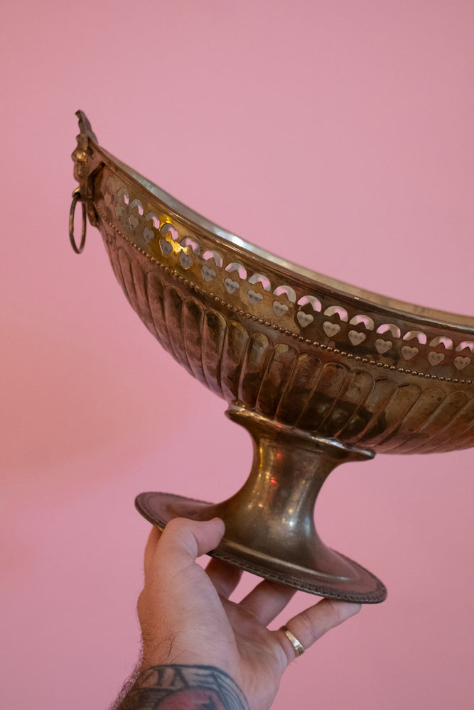 70’s Vintage Brass Boat Shaped Centrepiece/Fruit Bowl