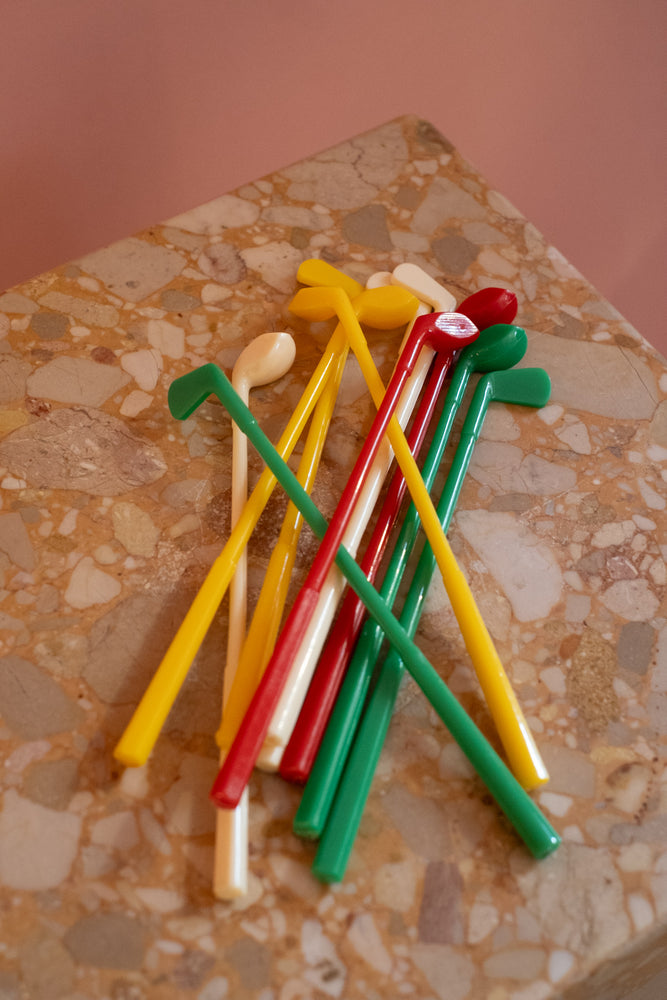 Vintage Golf Club Drink Stirrers