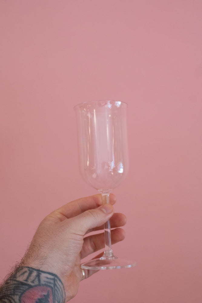 Vintage 80’s Clear Acrylic Guzzini Stemglass Set