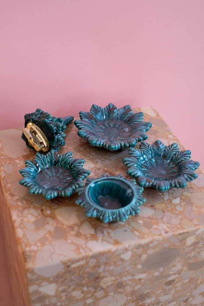 Vintage 70’s Tree Lighter and Multi Ashtray Set