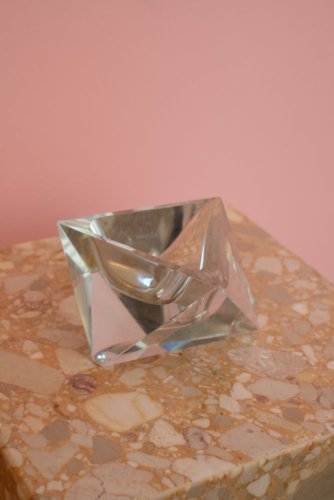 Vintage Genuine Handcut Lead Crystal Ashtray/Trinket Dish