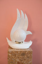 Vintage White Art Deco Wave Lamp