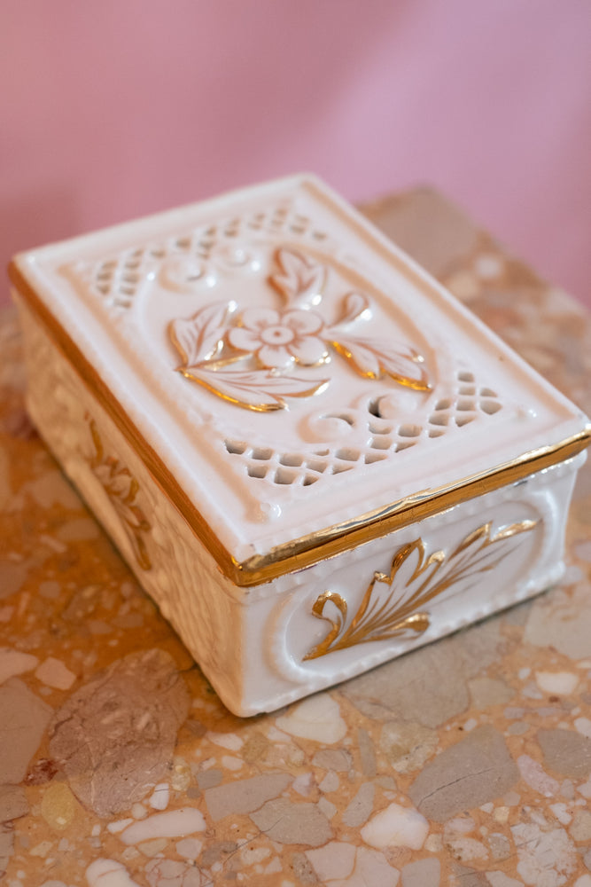 Pierced Italian Trinket/ Jewelry Box