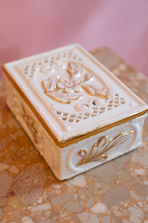 Pierced Italian Trinket/ Jewelry Box