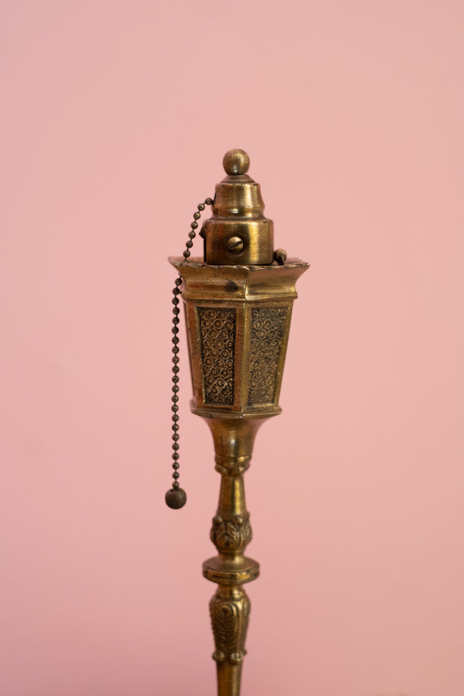 Rare Antique Brass Lamp Post Style Table Lighter