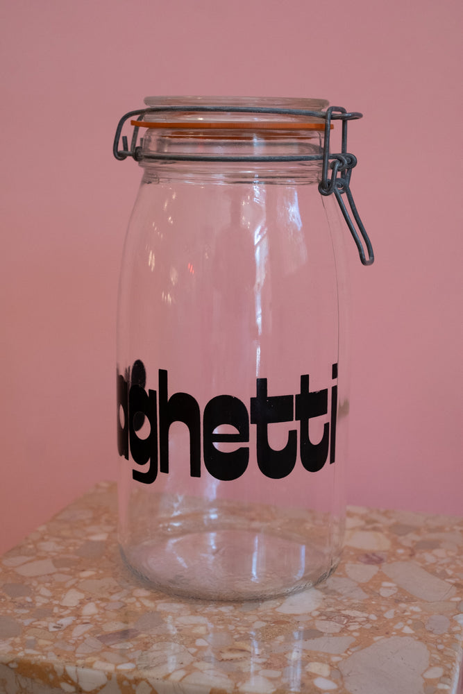 Vintage Super Lock Glass Spaghetti Jar