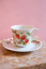 Vintage 70’s Strawberry Cup and Saucer