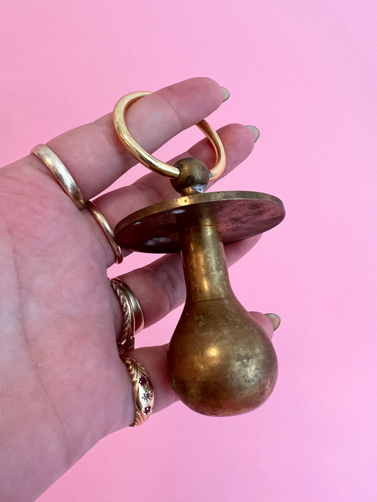 Vintage Brass Baby Soother