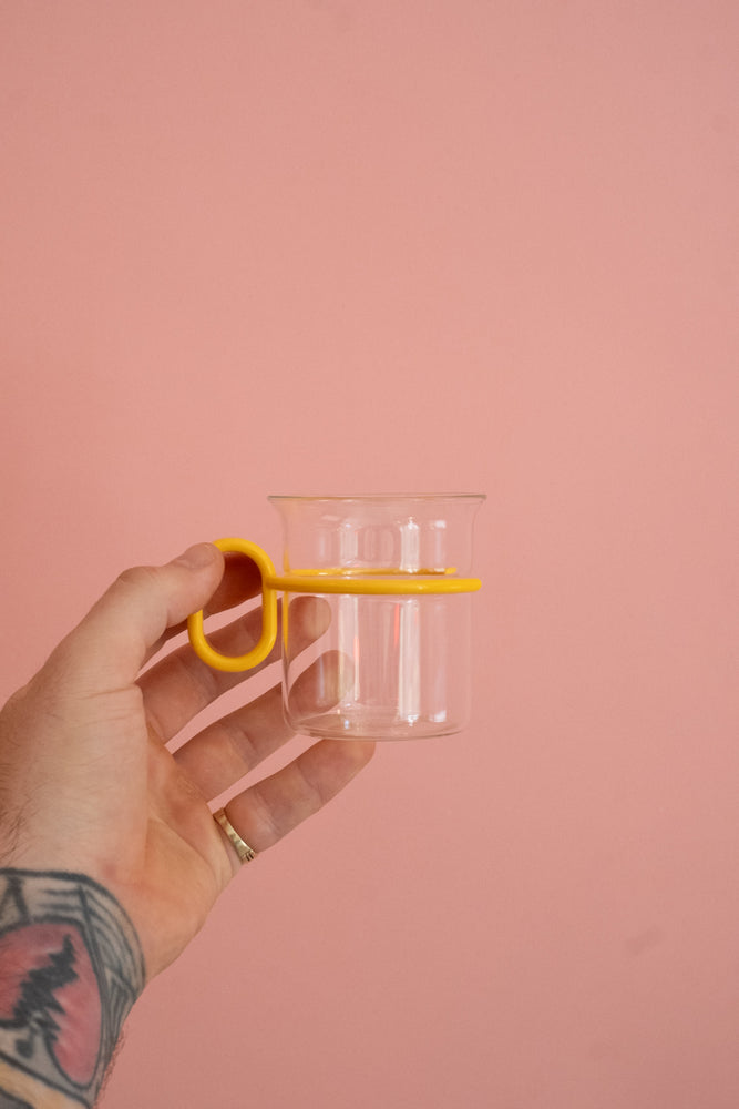 Vintage Glass Coffee Mug