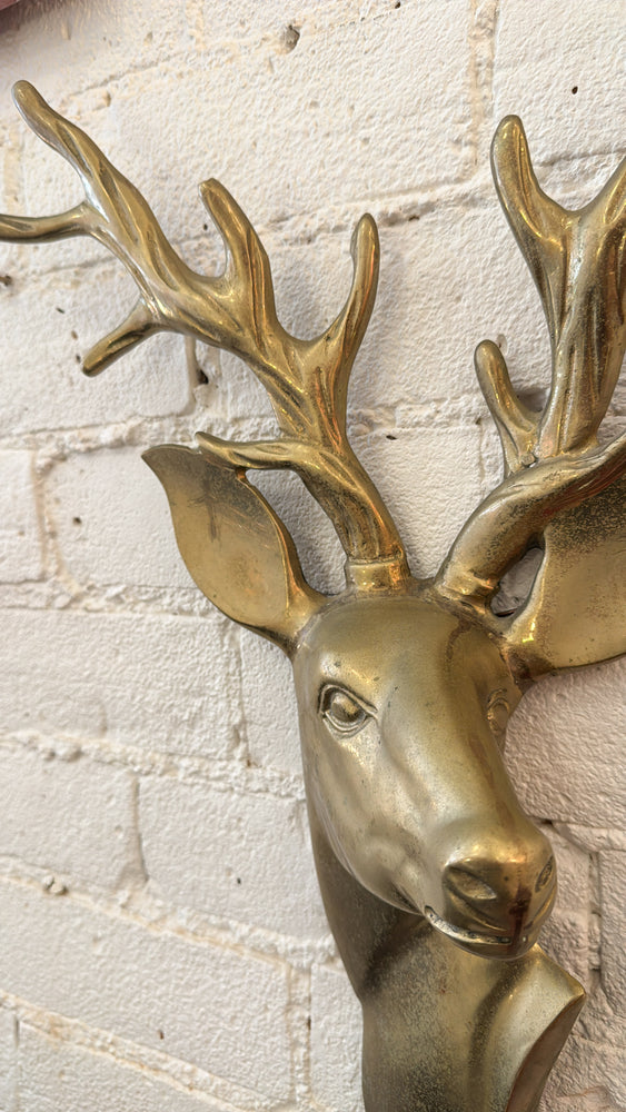 Vintage Brass Stag/ Deer Head