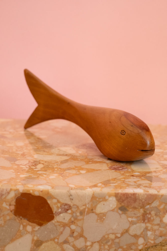 Vintage 60’s Wood Fish Sculpture Bottle Opener