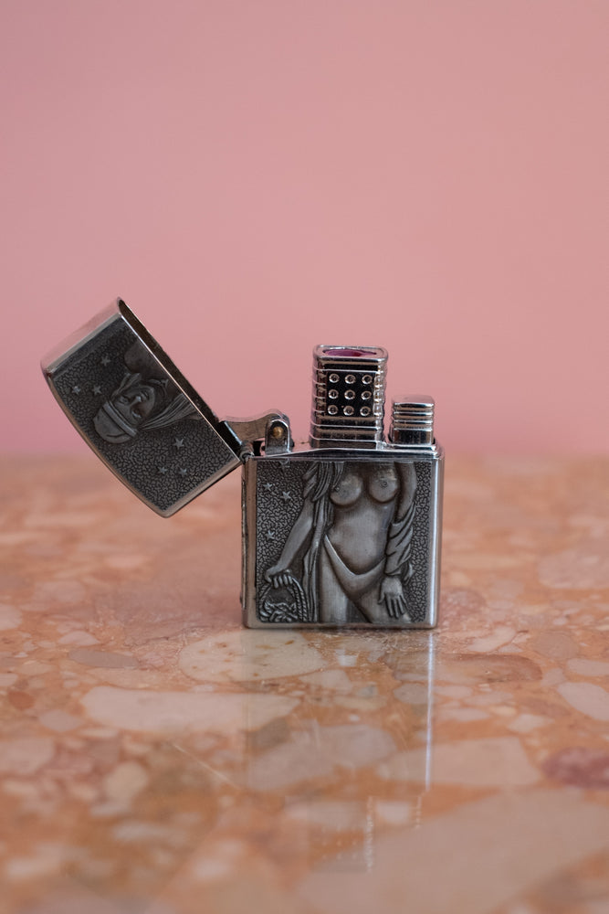 Retro Nude Woman Butane Jet Lighter