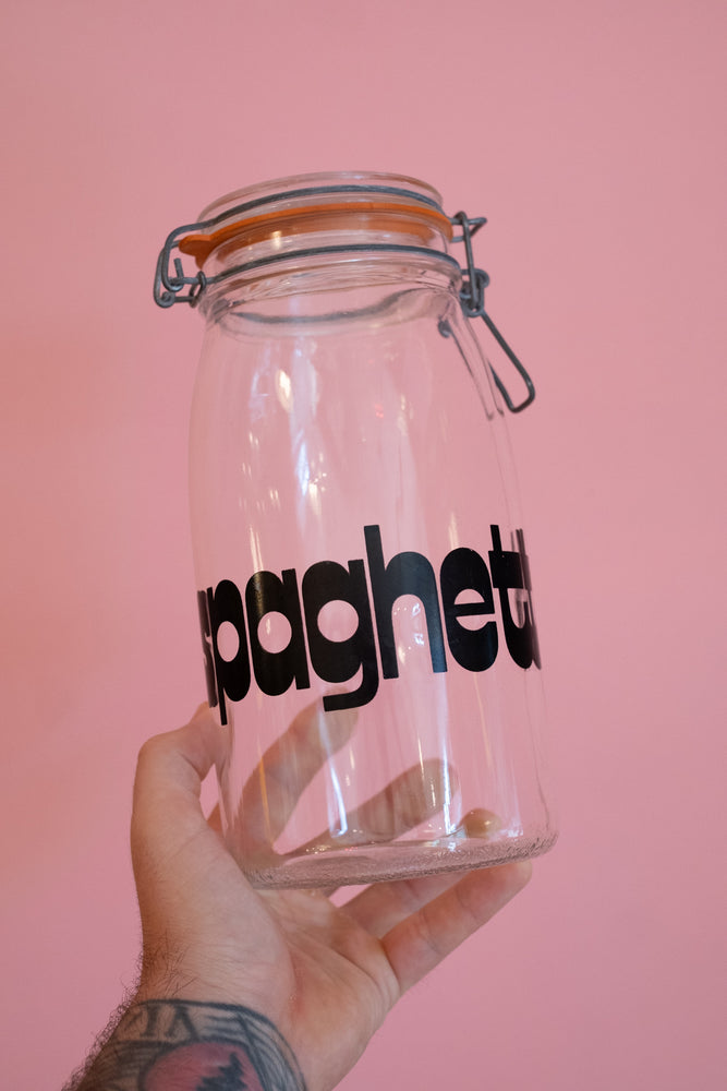 Vintage Super Lock Glass Spaghetti Jar
