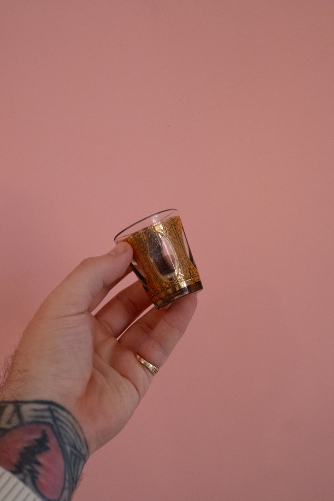 60’s Vintage Culver Pisa Shot Glass Set With Carrier