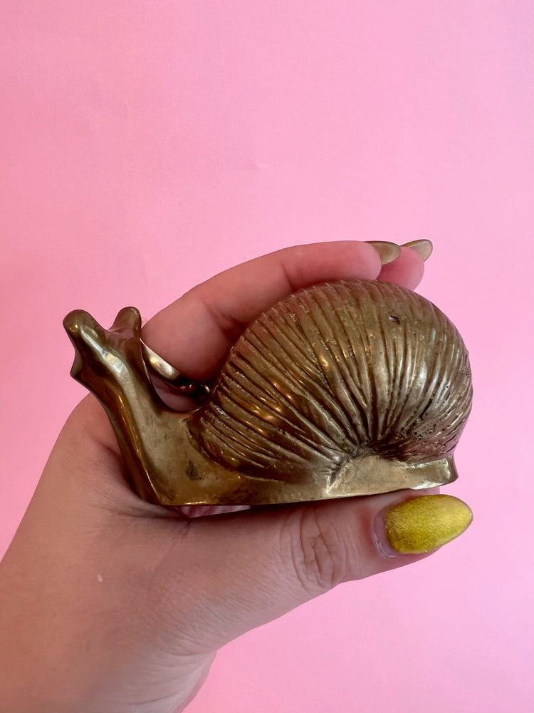 Vintage Brass Snail