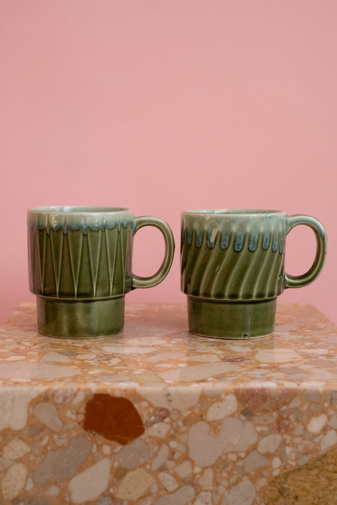 Vintage Japan Ceramic Nesting Mugs