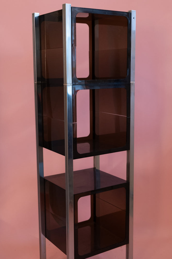 70’s Vintage Space Age Smoked Plastic Shelf