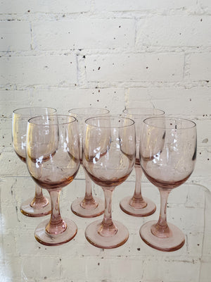 Vintage Purple Wine Glasses