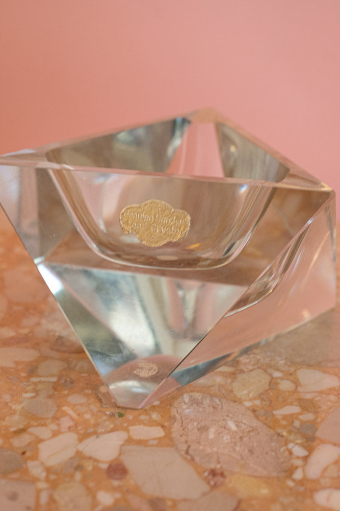 Vintage Genuine Handcut Lead Crystal Ashtray/Trinket Dish