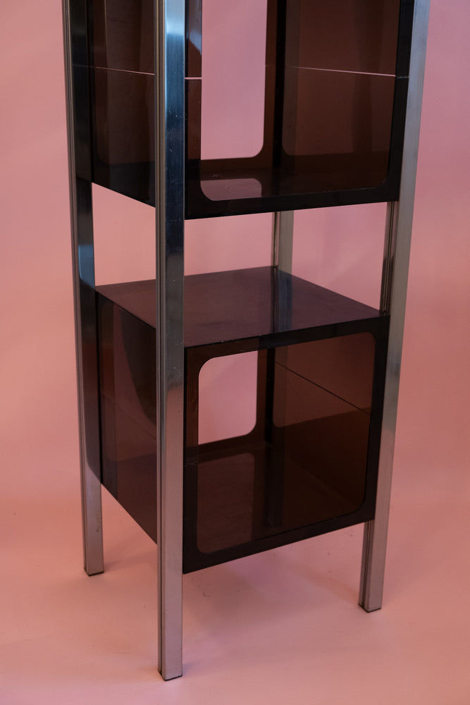 70’s Vintage Space Age Smoked Plastic Shelf