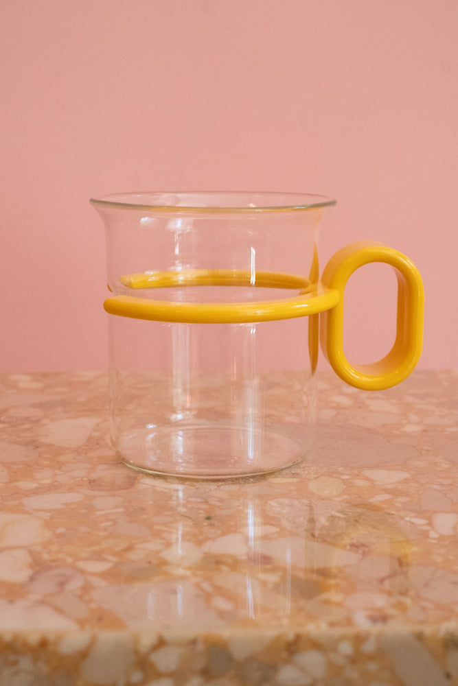 Vintage Glass Coffee Mug