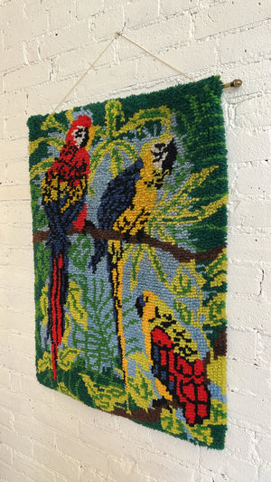 Vintage Parrot 1970's Hanging Wall Art