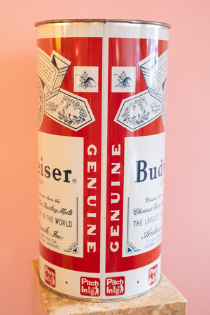 Vintage Budweiser Trash Bin