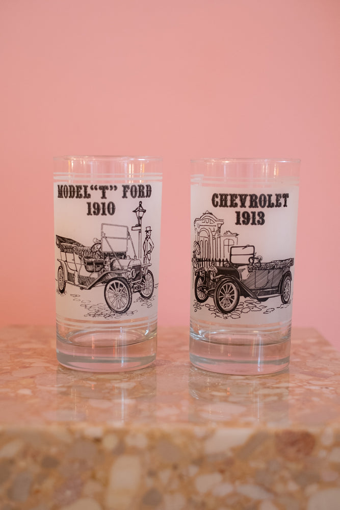 Vintage Libbey Highball Pioneer Gas Collectable Glasses