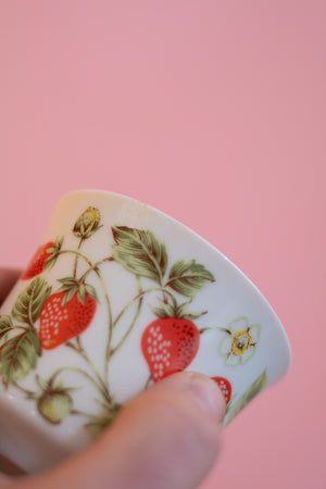 Vintage 70’s Strawberry Cup and Saucer