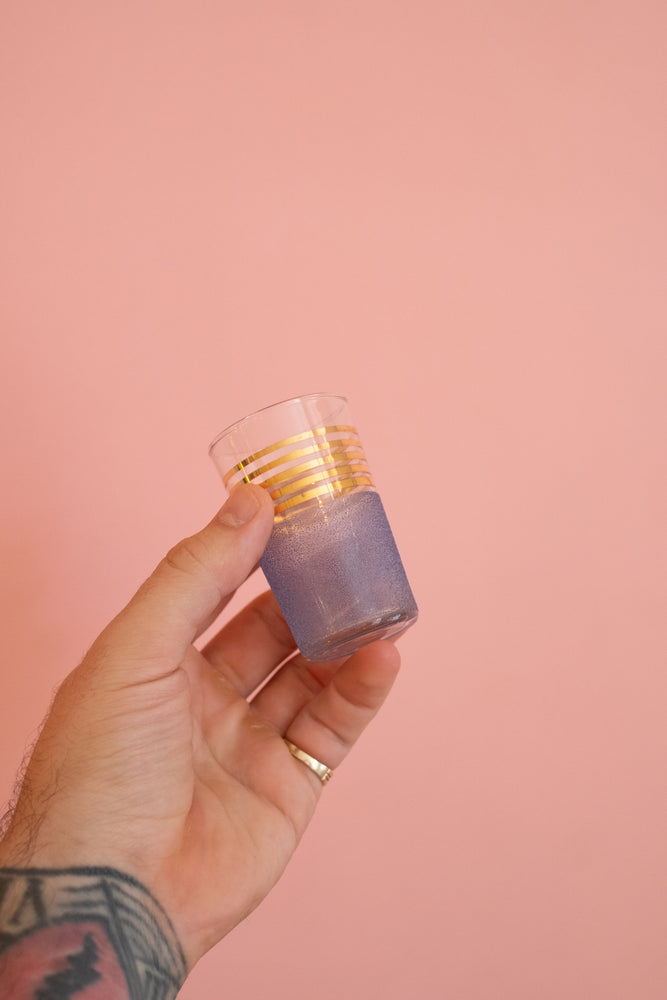 60’s Vintage Sugar Frosted Shot Glasses