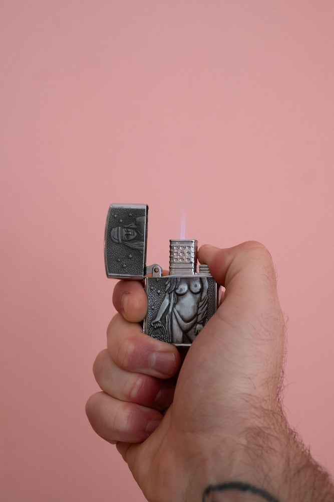 Retro Nude Woman Butane Jet Lighter