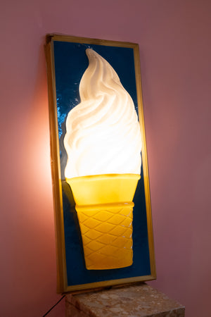 Vintage Soft Serve Backlit  Blow Molded Sign