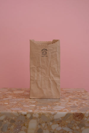 Vintage 1980's Michael Harvey Brown Paper Bag Pop Art Vase