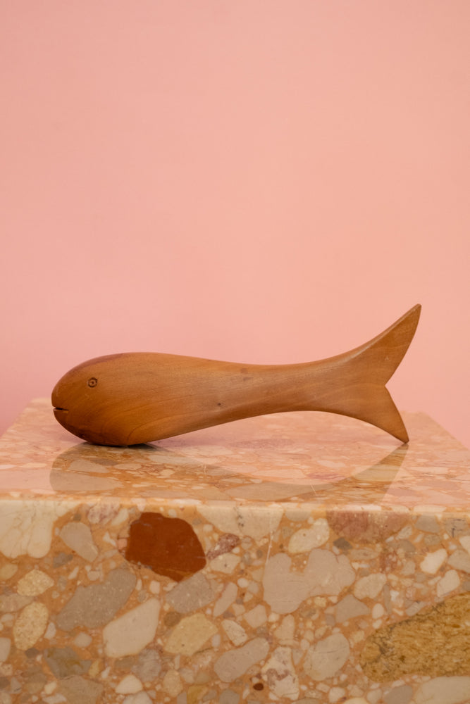 Vintage 60’s Wood Fish Sculpture Bottle Opener