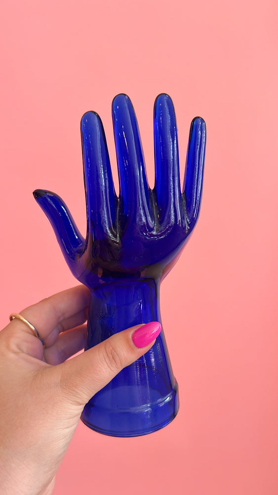 Cobalt Depression Glass Hand