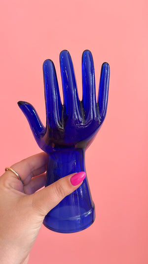 Cobalt Depression Glass Hand