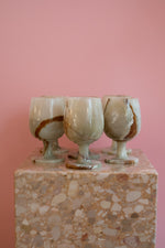 Vintage 60’s Alabaster Wine Glasses/Goblets