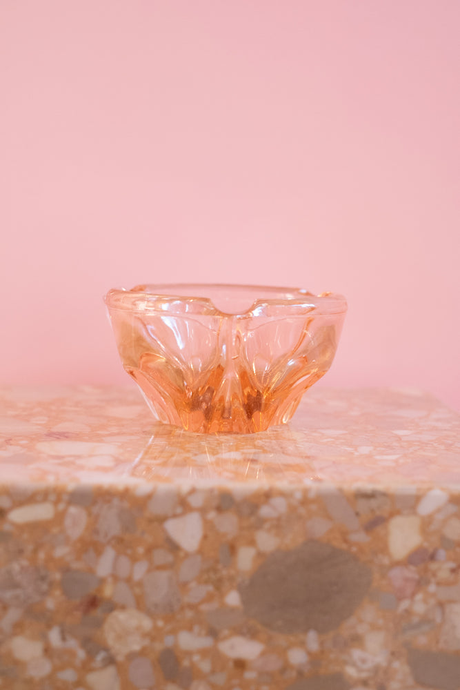 Vintage Pink Depression Glass Ashtray