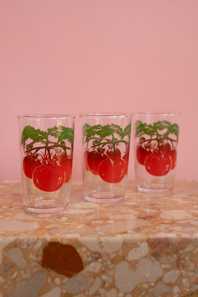 Vintage Tomato Glasses