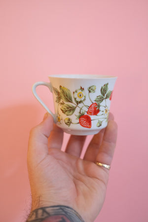 Vintage 70’s Strawberry Cup and Saucer