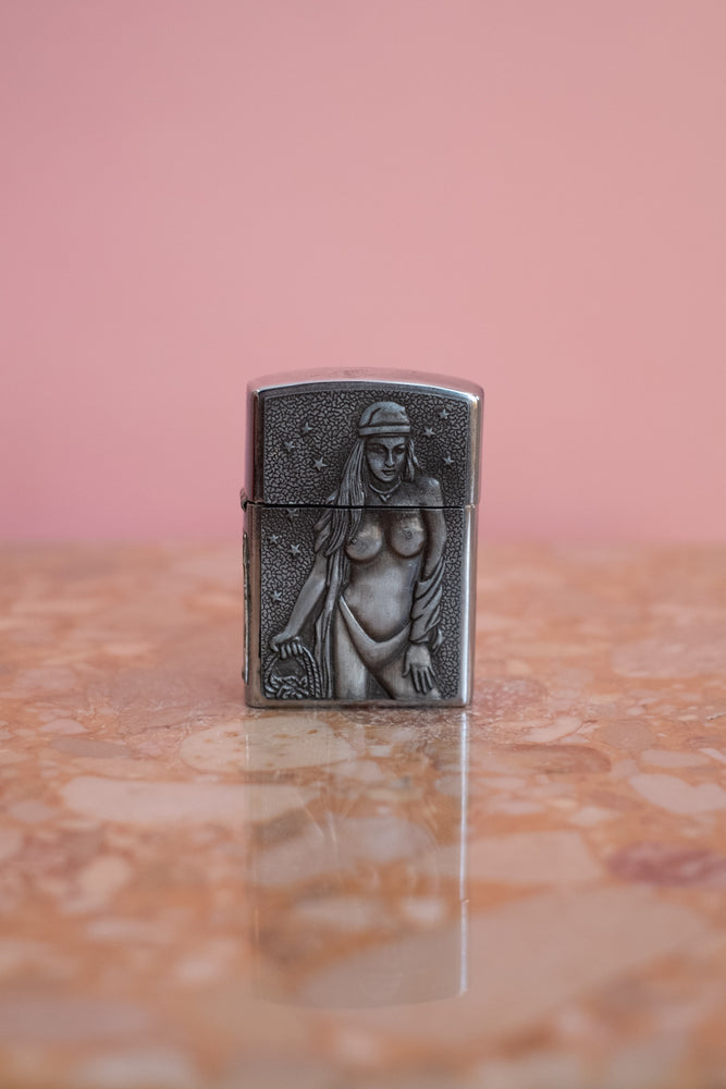Retro Nude Woman Butane Jet Lighter