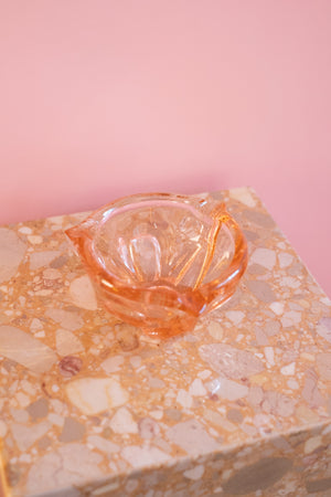 Vintage Pink Depression Glass Ashtray