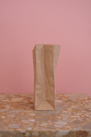 Vintage 1980's Michael Harvey Brown Paper Bag Pop Art Vase