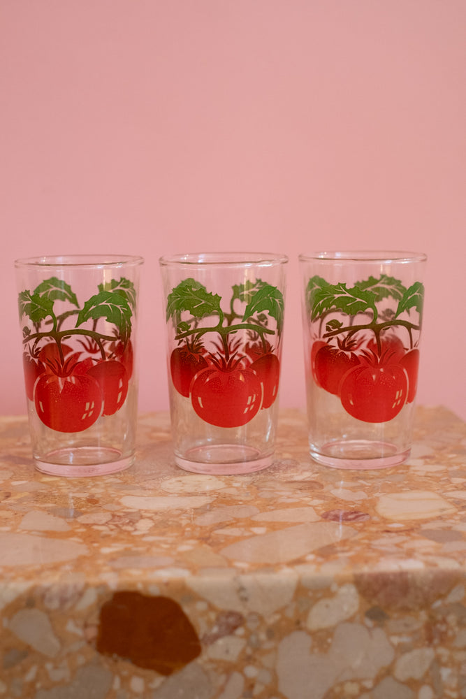Vintage Tomato Glasses
