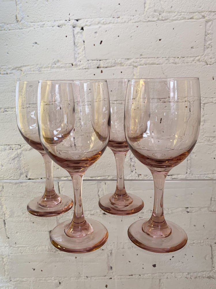 Vintage Purple Wine Glasses